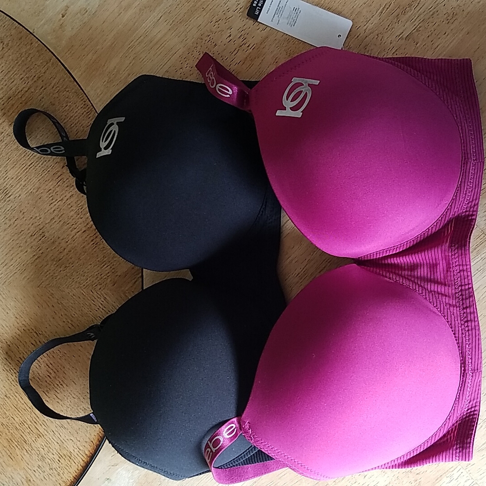 Bebe gentle lift 36D underwire 2 pack bra set never worn.